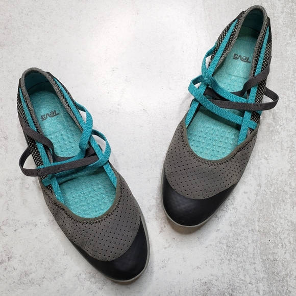 Teva Hydro Life Slip-on Water Swim Hike Outdoor Shoe Grey Blue Sz 6 - Picture 2 of 8